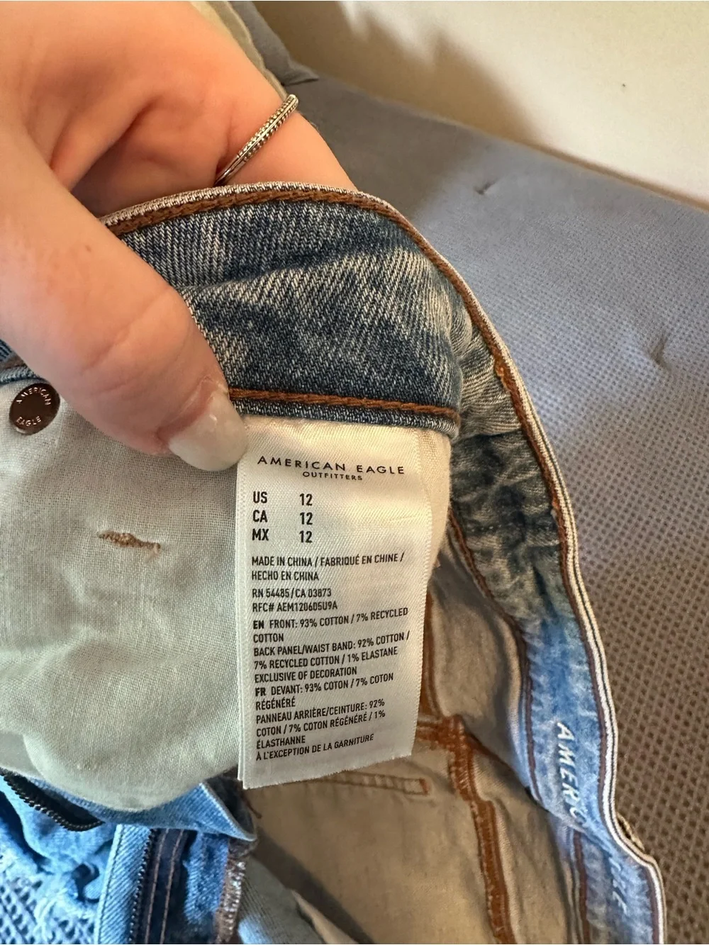 American Eagle Light Wash Denim Shorts
